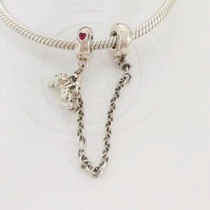Pandora Disney, Climbing Mickey Safety Chain, Red CZ